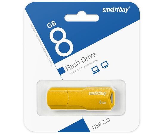  USB  8GB  Smart Buy  Clue  жёлтый 
