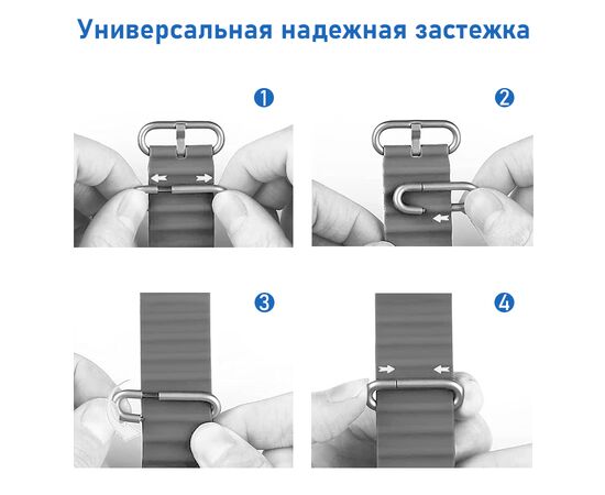  Ремешок силиконовый Great Case Ocean Band для Apple Watch 42/44/45/49 мм, 215мм, на застежка, бледно-бирюзовый (18) 