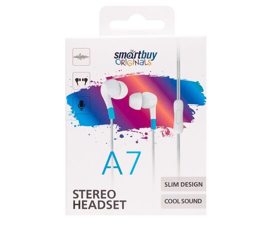 Проводные наушники внутриканальные Smart Buy SBH-014 Jack 3,5 (white) (218021) 