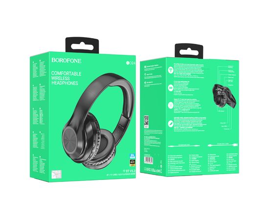  Bluetooth-наушники полноразмерные Bluetooth 5.3 200mah Borofone BO24 Gratified (Black) 