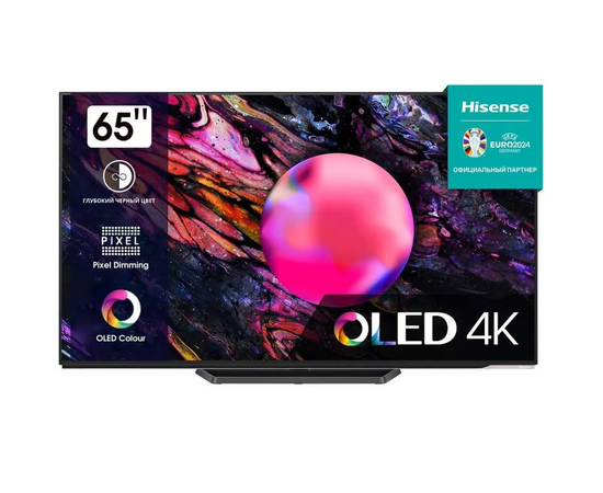  65" Телевизор Hisense 65A85K OLED черный 3840x2160, 4K Ultra HD, 120 Гц, Wi-Fi, Smart TV, VIDAA 