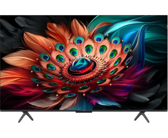  50" Телевизор TCL 50C655 черный QLED 3840x2160, 4K Ultra HD, 60 Гц, Wi-Fi, Smart TV, Google TV 