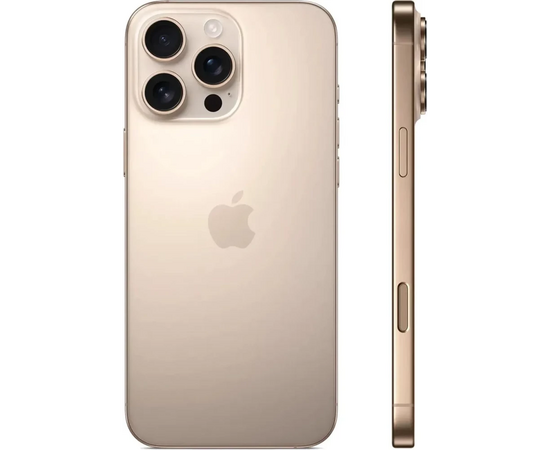  Смартфон Apple iPhone 16 Pro Max MYWN3J/A 512Gb бежевый титан 3G 4G 1Sim 6.9" iOS 18 802.11 a/b/g/n/ac/ax/be NFC GPS 