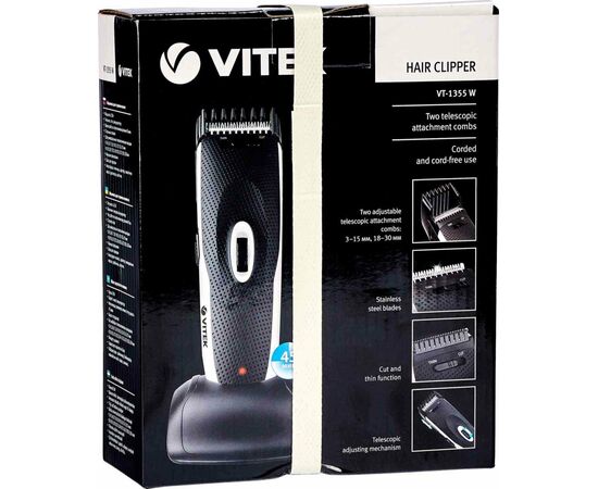  Машинка для стрижки Vitek VT-1355 черный 