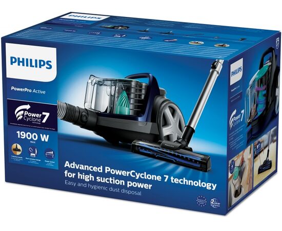  Пылесос Philips FC9573/01 PowerPro Active черный/синий 