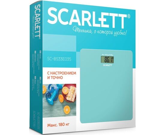  Весы напольные Scarlett SC-BS33E035 голубой 