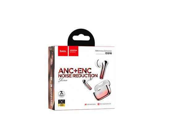  Беспроводные Bluetooth-наушники Hoco TWS EQ16 Shine ANC+ENC (red) (229413) 
