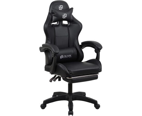  Кресло игровое OKLICK Camper 2006678 черный сиденье черный искусст.кожа/сетка с подголов. крестов. пластик черный подст.для ног 