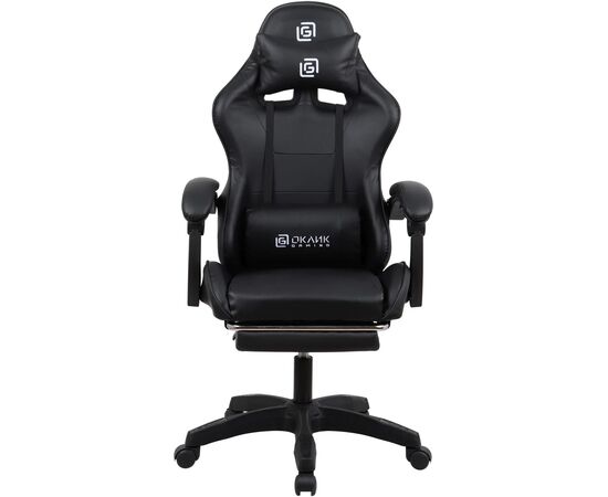  Кресло игровое OKLICK Camper 2006678 черный сиденье черный искусст.кожа/сетка с подголов. крестов. пластик черный подст.для ног 
