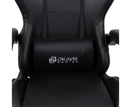  Кресло игровое OKLICK Camper 2006678 черный сиденье черный искусст.кожа/сетка с подголов. крестов. пластик черный подст.для ног 