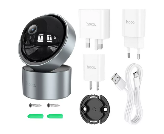 Камера видеонаблюдения HOCO D5 Indoor PTZ HD camera (EU) (silvery gray) 