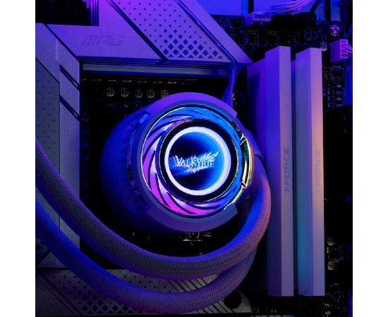  СВО Valkyrie Jarn 240 ARGB White (HW C240W) / 2x120mm ARGB fans, 700-1850RPM, 75CFM, 34dBA, 250W TDP 