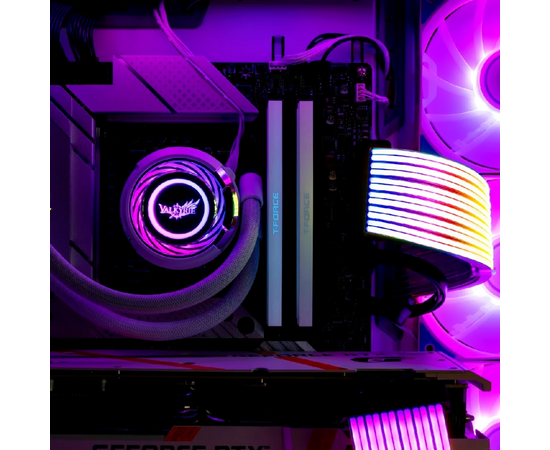 СВО Valkyrie Jarn 240 ARGB White (HW C240W) / 2x120mm ARGB fans, 700-1850RPM, 75CFM, 34dBA, 250W TDP 