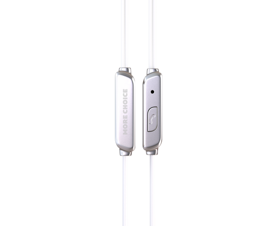  Наушники вакуумные AUX разъём с МК без рег.громкости длина 1.2м More choice G51 (White) 