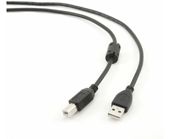  Кабель Cablexpert CCF2-USB2-AMBM-6 USB 2.0 Pro, AM/BM, 1.8м, экран, 2феррит.кольца, черный, пакет 