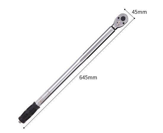  Ключ динамометрический Deli DL-YN-60300 предельный 60-300Нм, 1/2", головка Cr-Mo, 72 зуба, точность +/- 3проц., противоскользящая рукоятка, кей 