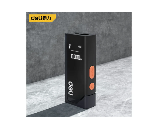  Лазерный дальномер Deli Home Series Black DL331140 диапазон измерений 0,05-40м, точность измерения ±3мм, 370 мАч, OLED дисплей, Type-C, вес 48 