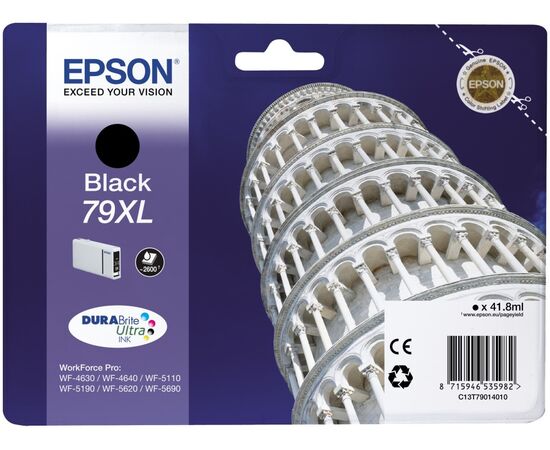  Картридж Epson T7901 черный повышенной емкости для WF-5110DW/WF-5620DWF C13T79014010 