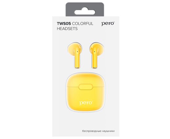  Беспроводные наушники PERO TWS05 COLORFUL Yellow 