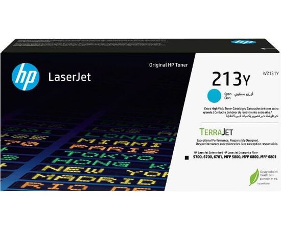  Тонер-картридж HP W2131Y 213Y Cyan Extra High Yield Original LaserJet Toner Cartridge 