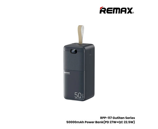  Внешний аккумулятор REMAX RPP-117 Piloteer Series 50000mAh 27W+22.5W PD+QC (Black) 