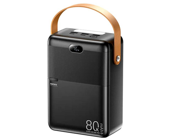  Внешний аккумулятор REMAX RPP-118 Piloteer Series 80000mAh 27W+22.5W PD+QC с фонариком (Black) 