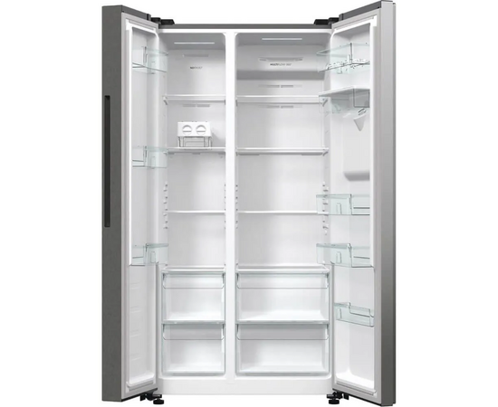  Холодильник Gorenje NRR9185EAXLWD серебристый матовый 