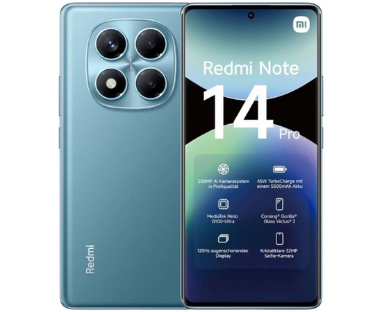  Смартфон Xiaomi Redmi Note 14 Pro 8/256Gb Ocean Blue РСТ 