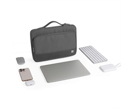  Сумка для ноутбука WiWU Cozy Classic Case 14" водонепроницаемый полиэстер (Gray) 