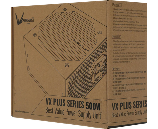 Блок питания Formula AC VX Plus (VX Plus 500W) ATX 500W (20+4pin) 120mm fan 3xSATA RTL 