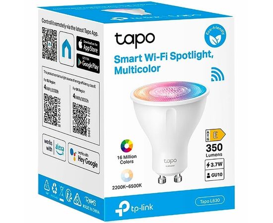  Умная лампа TP-LINK Tapo L630 GU10 RGB 3.7Вт 350lm Wi-Fi (1шт) 