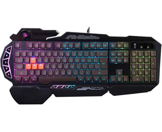  Клавиатура A4Tech Bloody B314 черный USB Multimedia for gamer LED (подставка для запястий) 