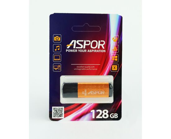  Flash Drive 128G USB  2.0 Aspor PK_TG121GD (бронза) нс 