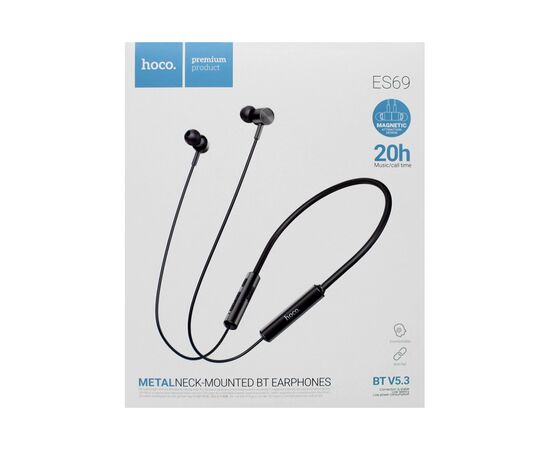  Наушники bluetooth HOCO ES69 Platinum neck-mounted BT earphones (черный) 
