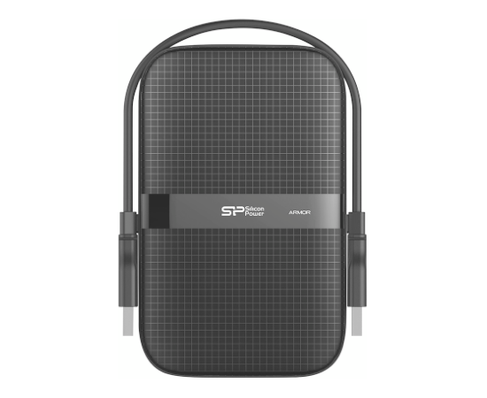  Внешний HDD Silicon Power Armor A60 (SP020TBPHDA60S3A), 2TB 2.5", USB 3.2, Черный 