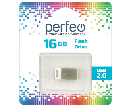  Флешка Perfeo USB 16GB M05 Метал. корпус 