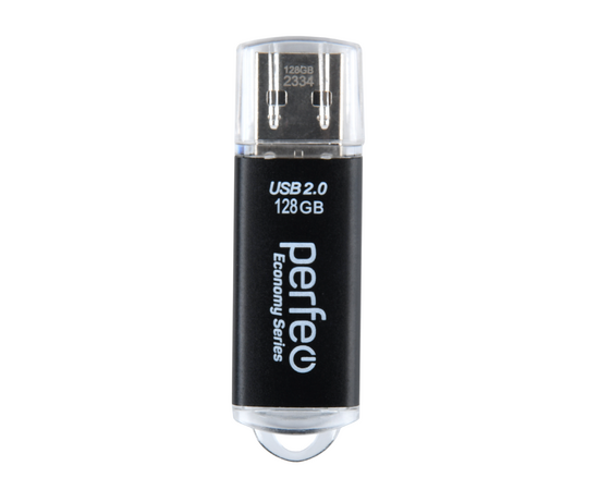  Флешка Perfeo 128GB E01 черная economy series 
