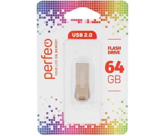  Флешка Perfeo 64GB M13 Metal Series 
