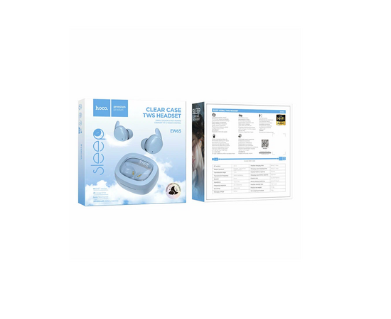  Беспроводные наушники HOCO EW65 Shadow true wireless sleep BT headset blue 