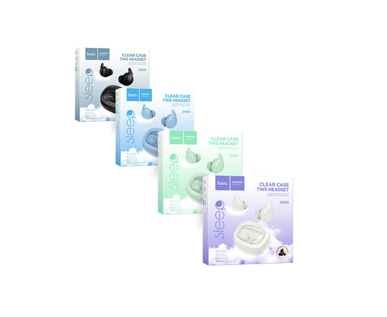  Беспроводные наушники HOCO EW65 Shadow true wireless sleep BT headset milky white 