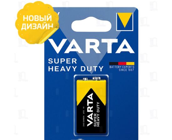  Батарейка Varta SUPERLIFE Крона 6F22 BL1 Heavy Duty 9V (2022) (1/10/50) 
