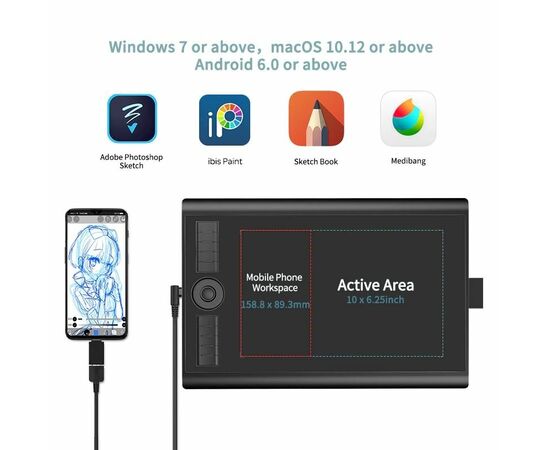  Графический планшет Gaomon M10K Pro 