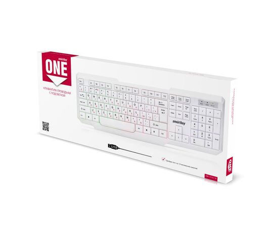  Клавиатура Smart Buy SBK-333U-W ONE мембранная игровая с подсветкой USB (white) (226855) 
