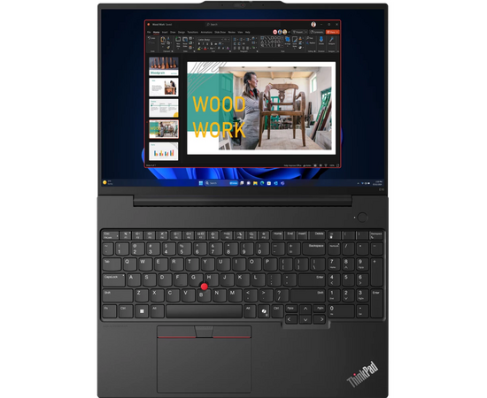  Ноутбук Lenovo ThinkPad E16 G2 (21M5S08L00) Ryzen 5 7535U 16Gb SSD512Gb AMD Radeon 16" IPS WUXGA (1920x1200) Windows 11 Pro black WiFi BT Cam 