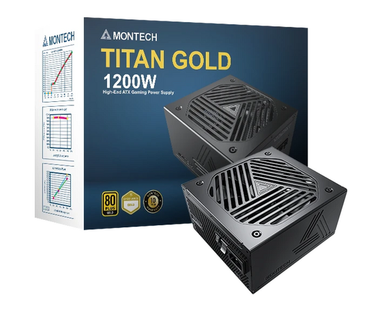  Блок питания MONTECH Titan Gold Gen.5 (TIS0126), 1200Вт, 135мм, retail 