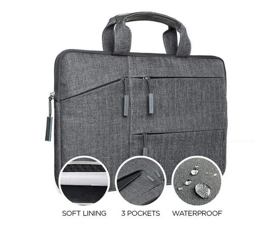  Сумка Satechi ST-LTB15 Water-Resistant Laptop Carrying Case Нейлон, Серый 
