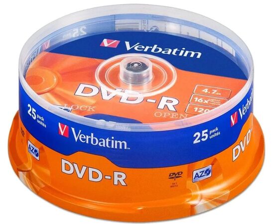  VERBATIM DVD-R 4,7 GB 16x CB/25 Ink Print 