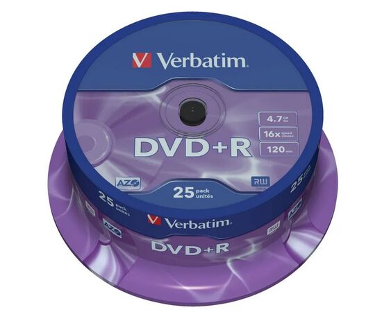  VERBATIM DVD+R 4,7 GB 16x CB/25 