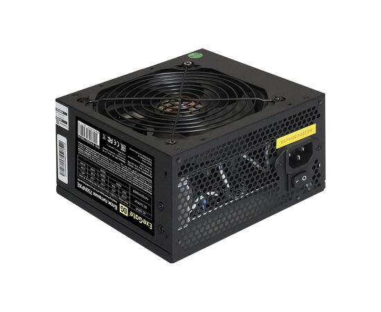  Блок питания ExeGate 750NPXE EX292176RUS-PC 750W (ATX, PPFC, PC, 12cm fan, 24pin, 2x(4+4)pin, 2xPCI-E, 5xSATA, 3xIDE,  black, кабель 220V в комплекте) 
