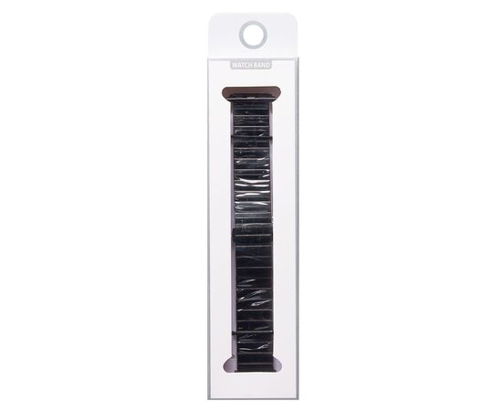  Ремешок - ApW34 металл блочный на застежке Apple Watch 38/40/41мм (black) (230492) 